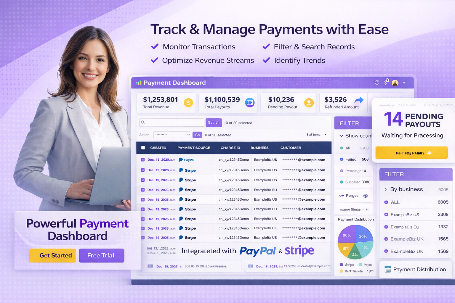 Payment Dashboard – Centralized Payment Monitoring & Analytics Platform